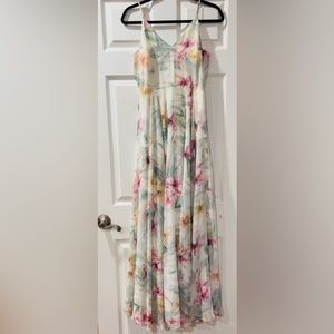 Yumi Kim Floral Maxi Dress XS Sleeveless Spaghetti Strap